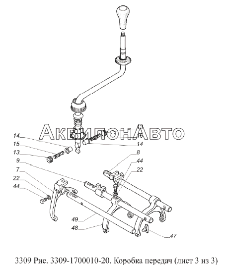 Кпп 5 ступка газ 3309 схема