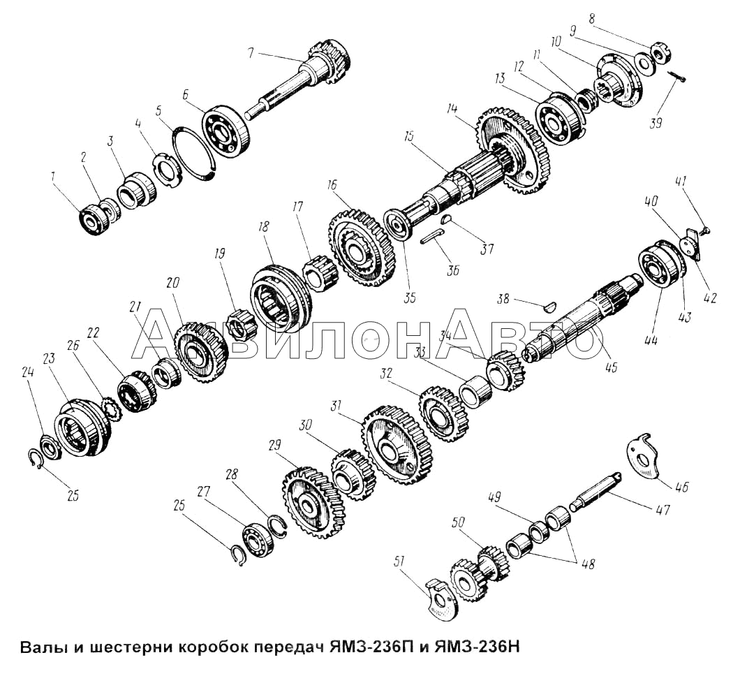 Ямз 239 схема переключения передач