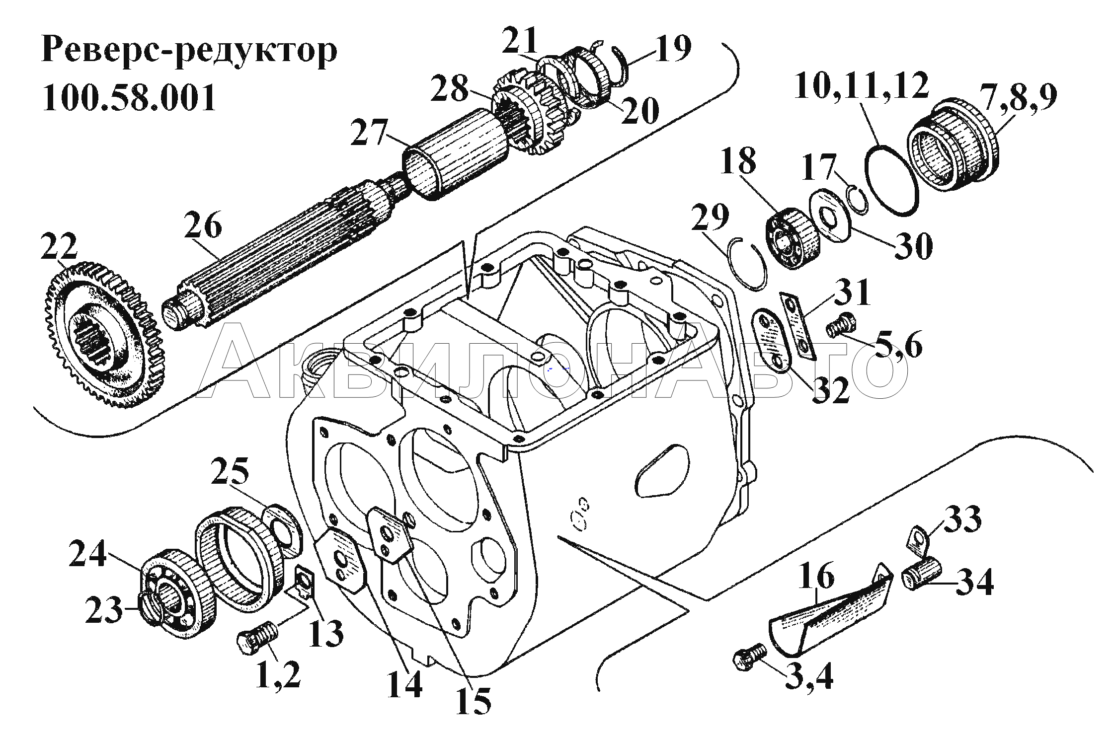 Реверс редуктор дт 75 схема