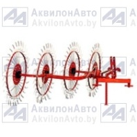 Грабли-ворошилка 4 звезды (красные) (PZ-240) от АквилонАвто