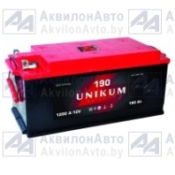 Аккумулятор Кайнар "UNIKUM" п.п. +справа  болт (6СТ-190 АПЗ) от АквилонАвто